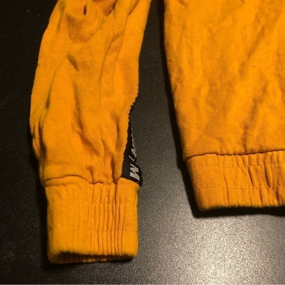 𝅺mtv Sweatshirt Womens Medium Mustard Yellow 1/4 Zip Mock Neck Long Sleeve Top - Picture 11 of 11